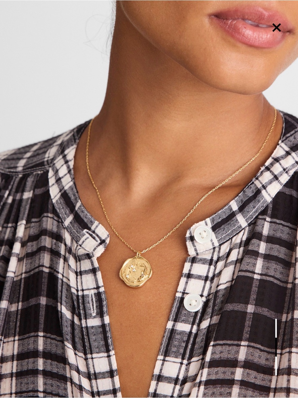 NWT MADEWELL Zodiac Pendant Necklace in Pisces